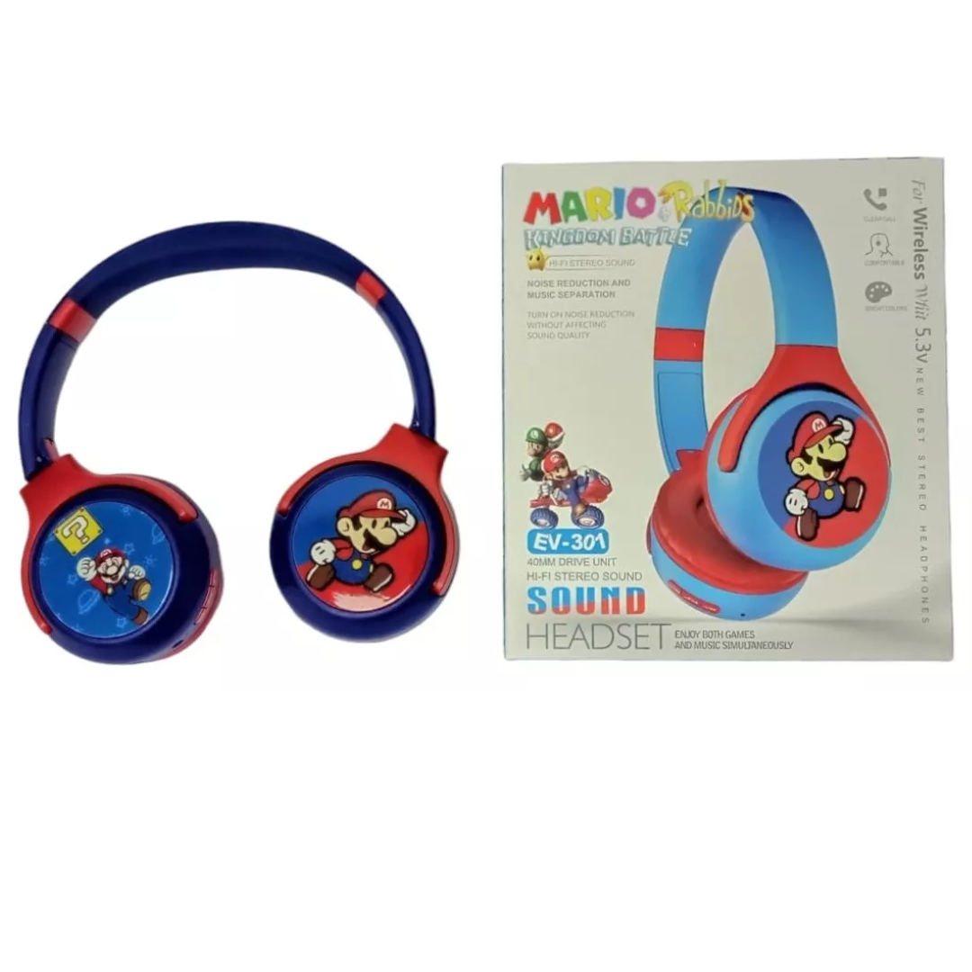 Audifonos Diadema Mario Bros Bluetooth M