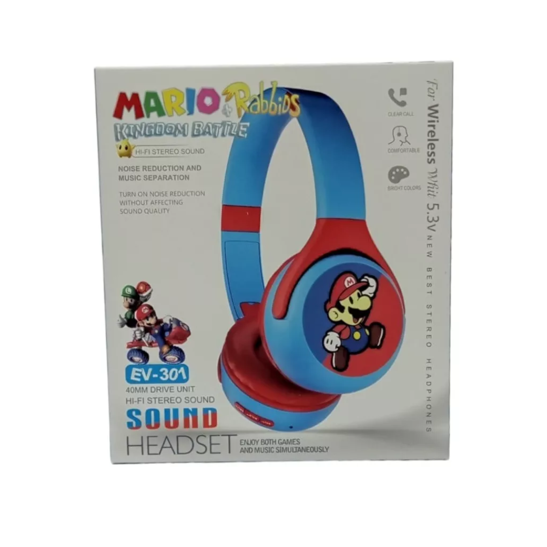 Audifonos Diadema Mario Bros Bluetooth M