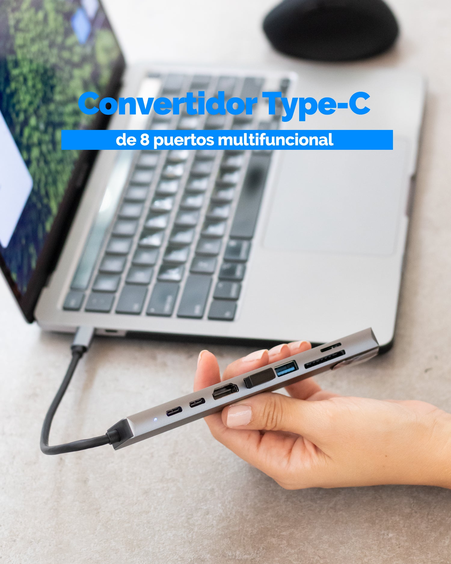 Convertidor Typec De 8 Puertos