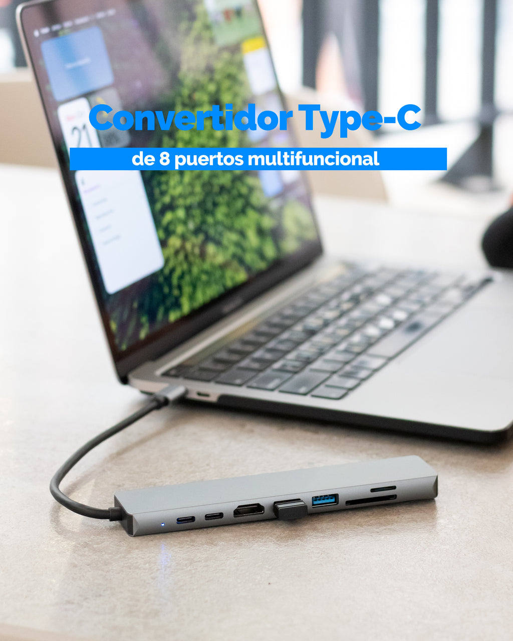 Convertidor Typec De 8 Puertos