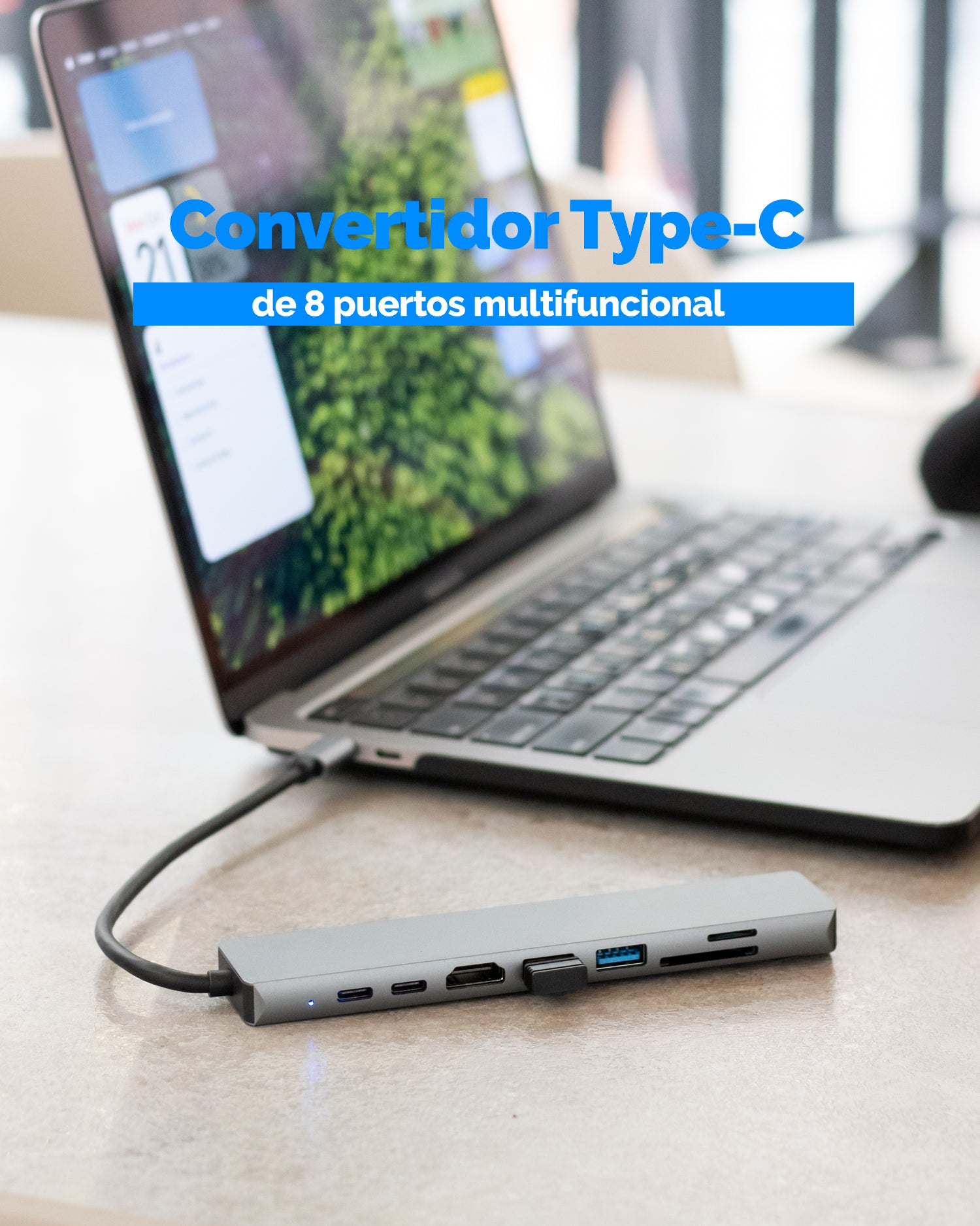 Convertidor Typec De 8 Puertos